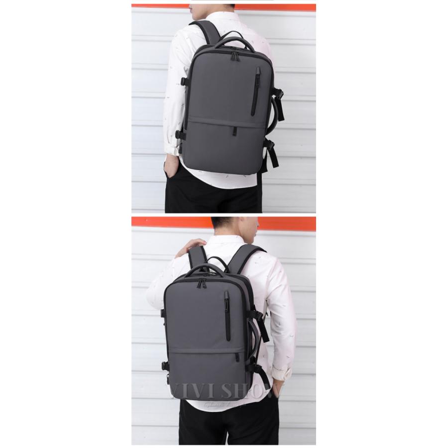 ビジネスリュック メンズ 大容量 拡張可 リュックサック バックパック 防水 3WAY A4 PC 15.6インチ USB付き キャリーオン バイク 通勤 通 ビジネス リュック メンズ リュックサック バックパック 防水 3WAY A4
