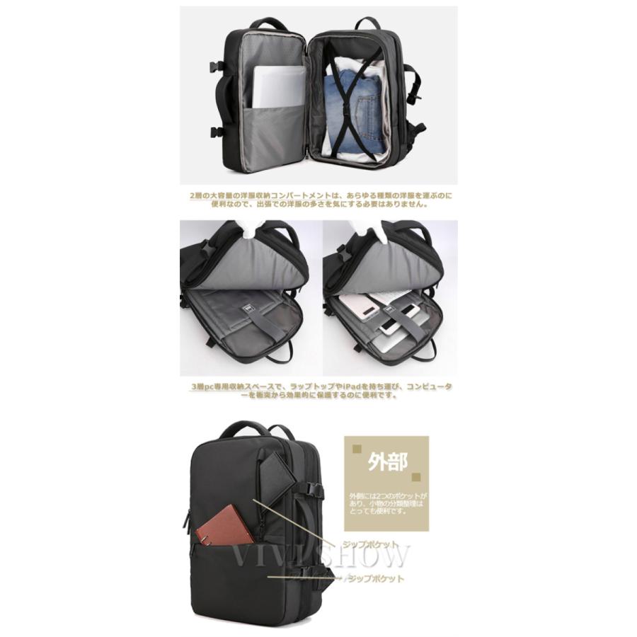 ビジネス リュック メンズ リュックサック バックパック 防水 3WAY A4