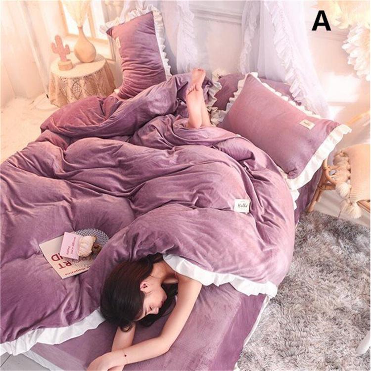 布団カバー 3点セット 4点セット 姫系 可愛い 冬用 保温 厚手 学生