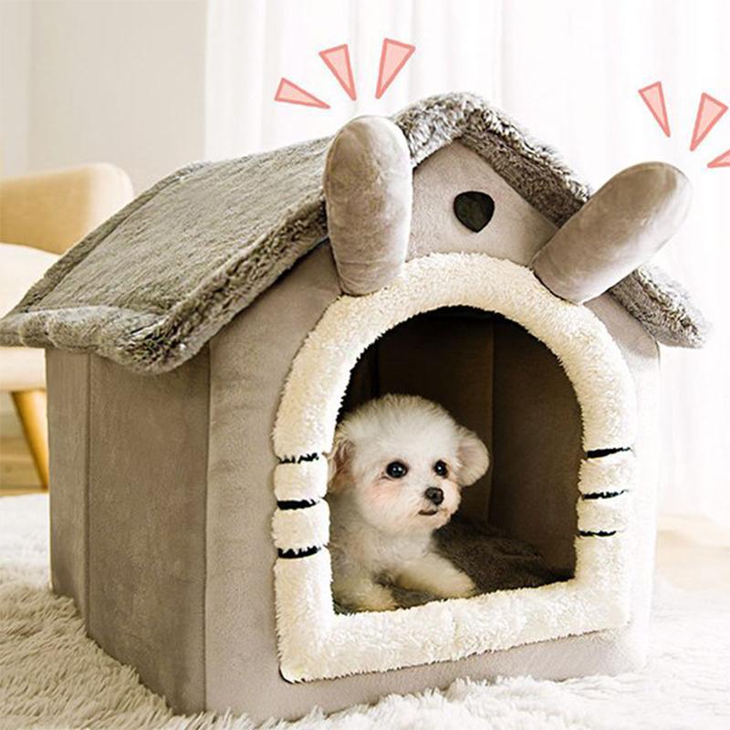送料無料 犬 猫 PET HOUSE ペットハウス 折りたたみ 犬ハウスドーム型