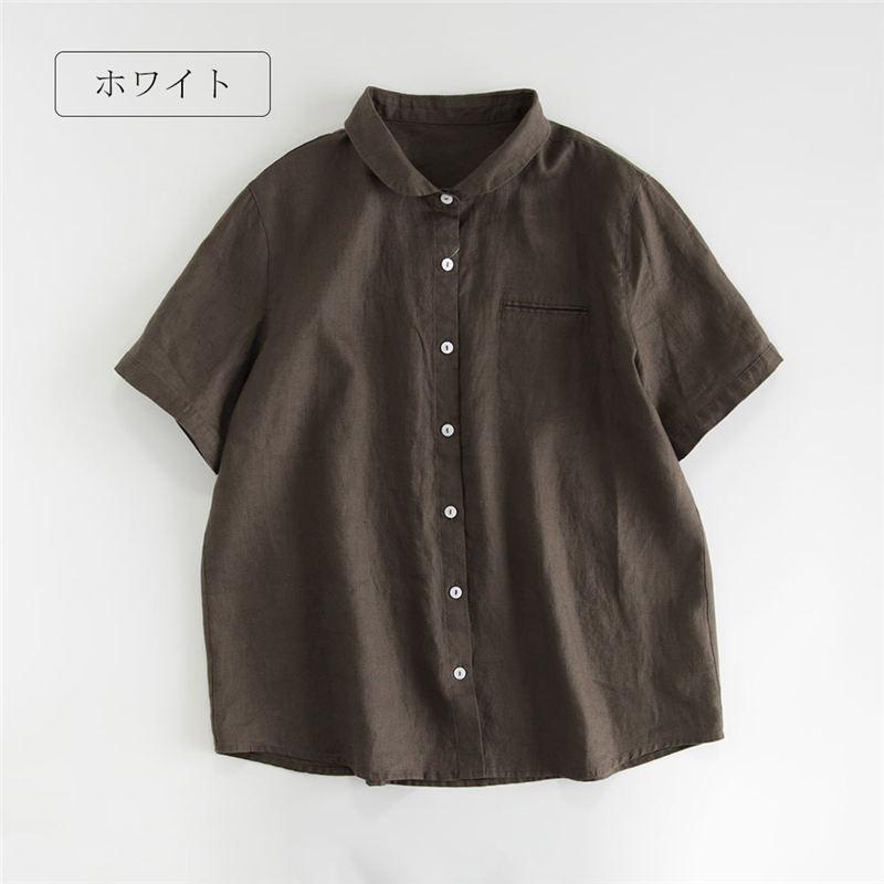 半袖シャツ トップス レディース ブラウス シャツブラウス 無地
