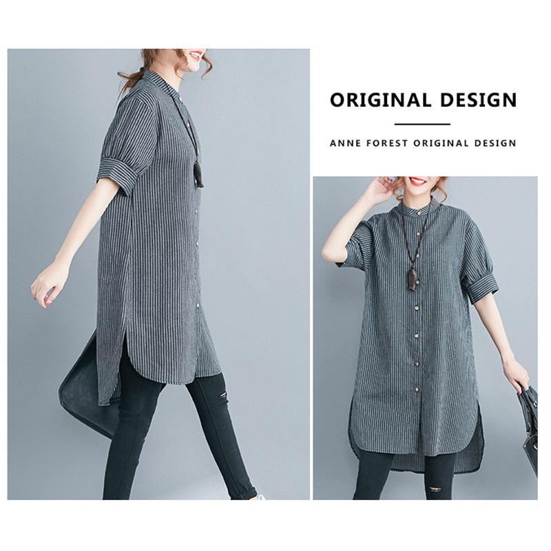 ブラウス トップス チュニック シャツ 半袖 ロングシャツ レディース