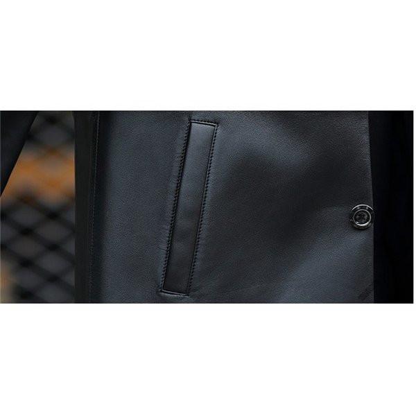 SALE 本革 レザー チェスターコート ジャケット メンズ スタイリッシュ