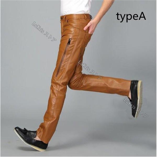 SALE ラム革 本革 レザーパンツ 羊革パン ライダースズボン