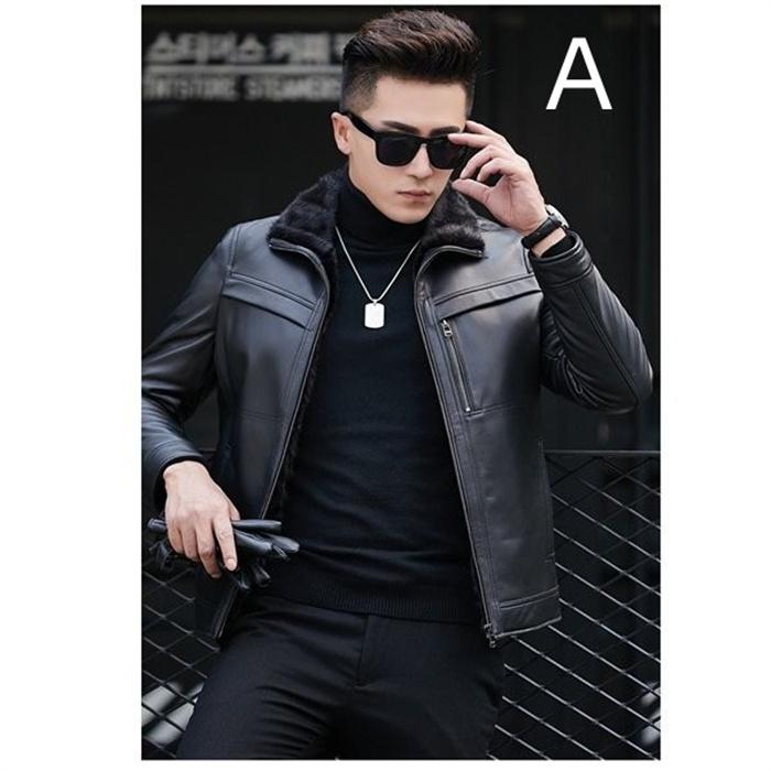 新品SALE ラム革 シープスキン コート メンズ 男性 通勤 ビジネス