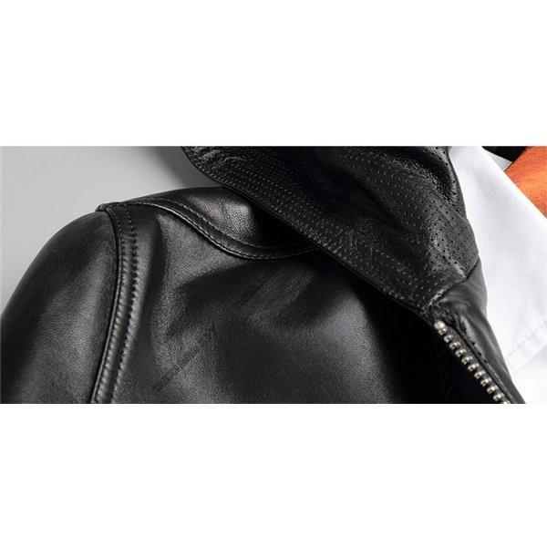 SALE~レザージャケット ヒツジ革リアルレザーコート メンズ 紳士