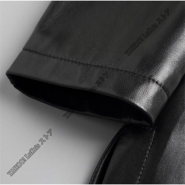 SALE~レザージャケット ヒツジ革リアルレザーコート メンズ 紳士