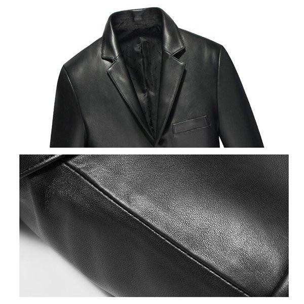 SALE 本革 レザー テーラードジャケット メンズ ブレザー スーツ