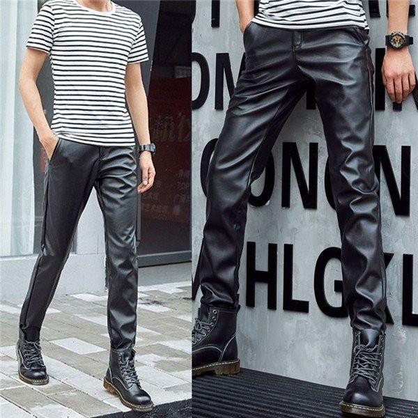 Sale フェイクレザーパンツ 革パンツ メンズ 皮パン スキニー 美脚シルエット ビジネス スリム タイト 黒 Sale 81 Off