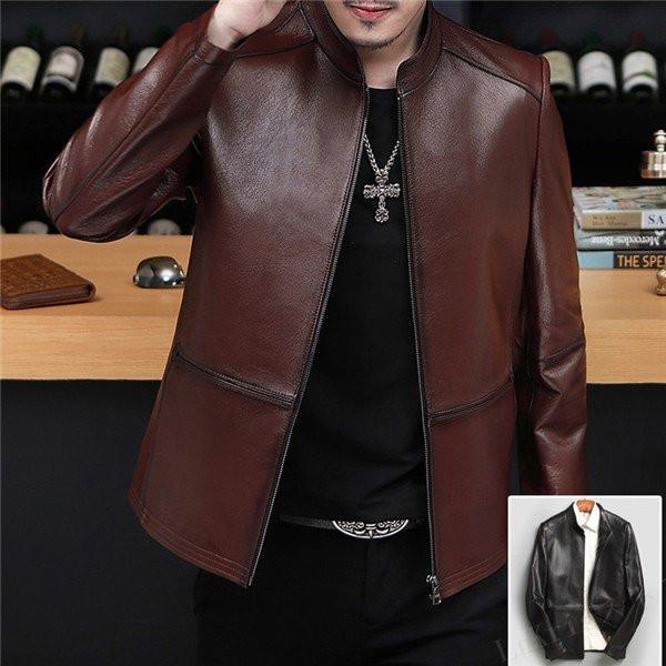 高い品質 Sale ラム革 スタンドカラージャケット メンズ シングルコート リアルレザー スタイリッシュ スリム カジュアル 格好いい ジャンパー 立て襟 革ジャン 初回限定 Lespakigali Com