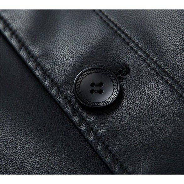 裏ボア トレンチコート メンズ 革 2枚襟 ジャケット 通勤 レザー