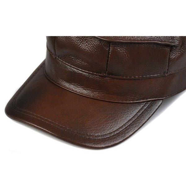 SALE 本革 ワークキャップ 牛革 メンズ レールキャップ レザー 秋冬 
