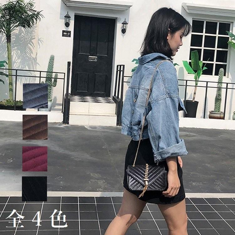 ショルダーバッグ ベロア チェーン タッセル キルティング 斜めがけ