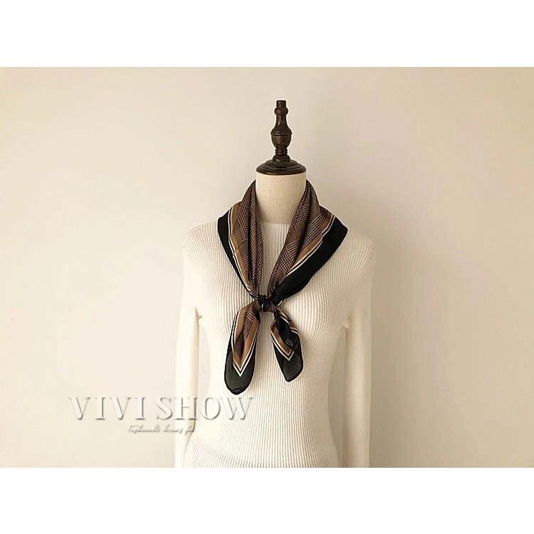 45R ダークブラウン バンダナ柄 マフラー 45R（フォーティファイブアール）の「セルビッチの二段水玉