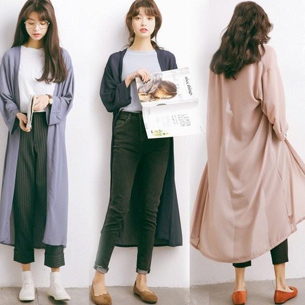 極美品 トクコプルミエヴォル シアーシフォンカーディガン 羽織り オーバーサイズ シフォンガウン シフォンロングカーディガンオールシーズン 長袖