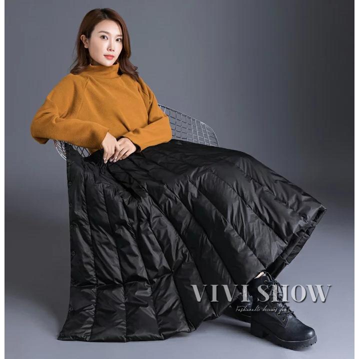 ダウンロングスカート キルティング レディース Aライン ラップ