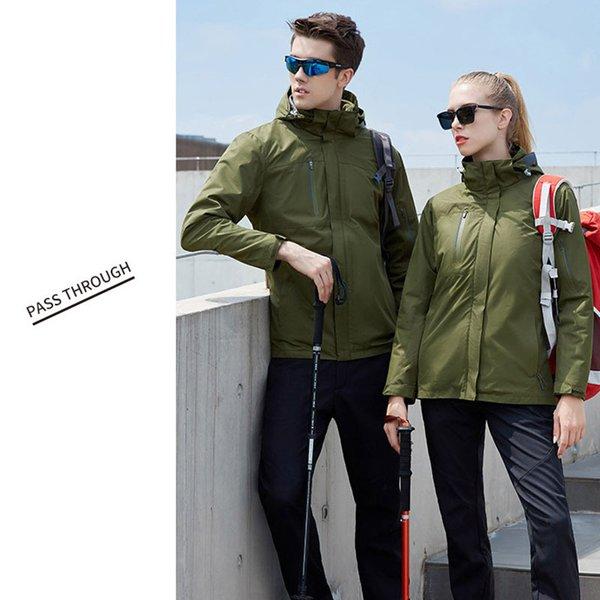 メンズ レディース マウンテンパーカー ジャケット 二合一 2点セット