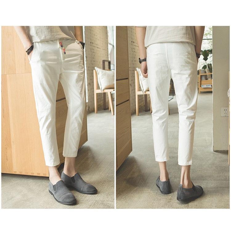 テーパードパンツ チノパン 九分丈 クロップドパンツ ストレッチ
