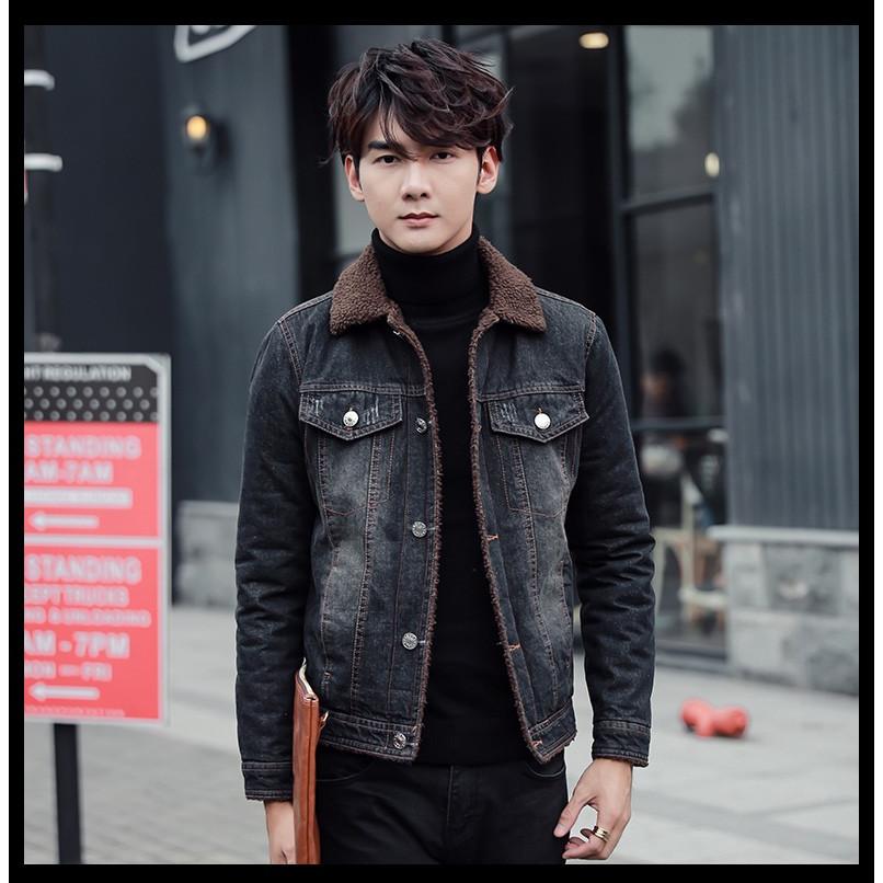 Gジャン メンズ デニムジャケット 長袖 コート 裏起毛 裏ボア付き 防寒