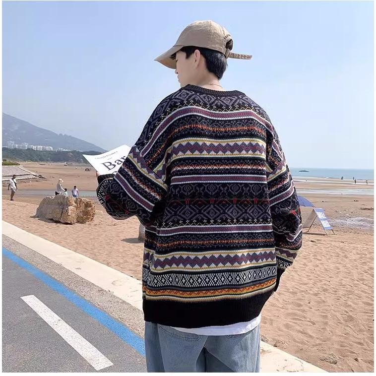 ご購入者様決定꒰MURUA꒱オルテガ総柄ニット モザイク柄 セーター 幾何学模様 LサイズOK ご購入者様決定꒰MURUA꒱オルテガ総柄ニット モザイク柄 セーター 幾何