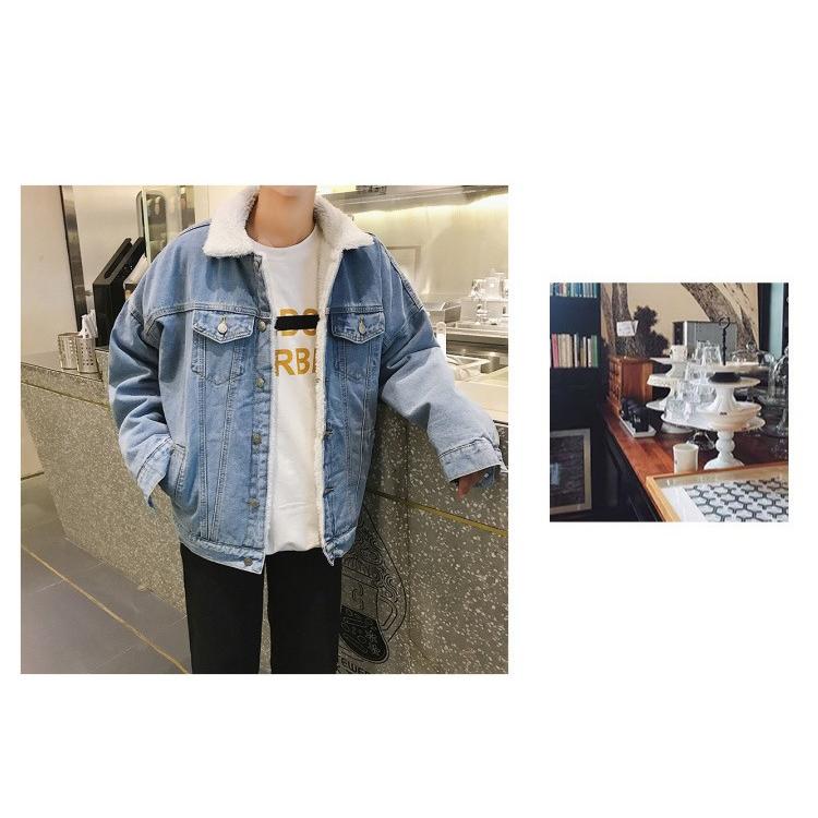 【新品未使用】新品‼️デニムジャケット/Gジャン/大きいサイズ/厚手/裏地ボア付き デニムジャケット デニムコート メンズ 裏起毛 裏ボア付き Gジャン