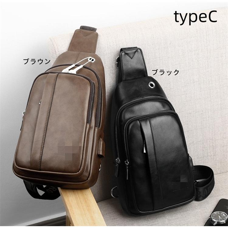 父の日 ボディバッグ メンズバッグ 斜め掛け レザー 防水 収納便利