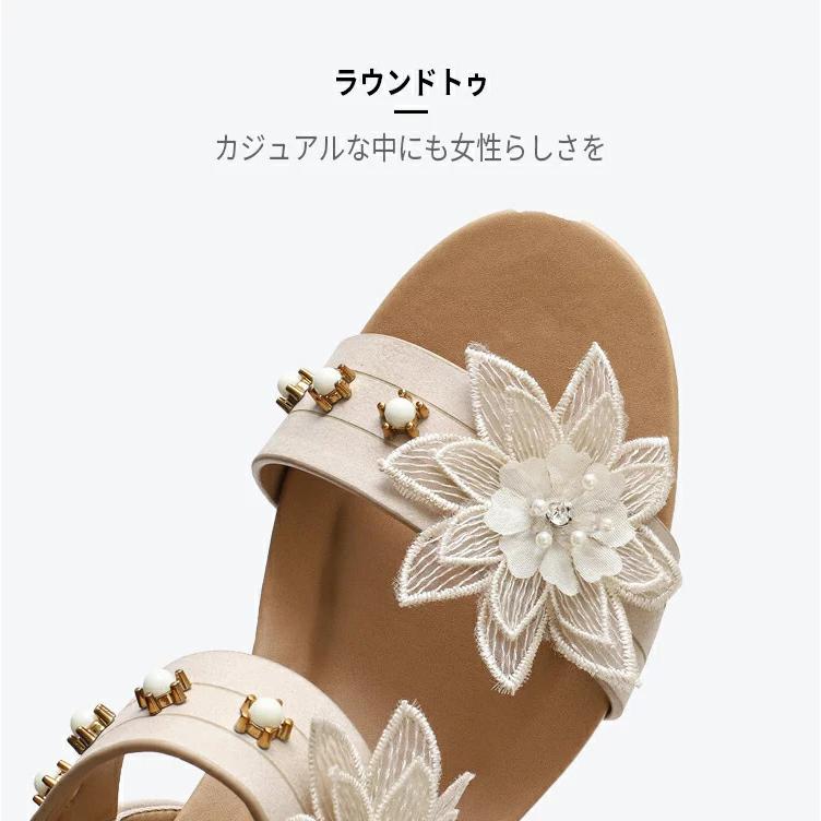 サンダル レディース ボヘミア 疲れない 歩きやすい 走れる 厚底 花柄