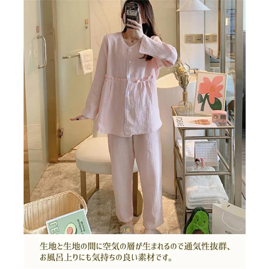 【未使用】二重ガーゼ わざらし 綿100% パジャマ 長袖長ズボン 薄手 M 夏 楽天市場】パジャマ レディース 綿100 夏 半袖 五分袖 長ズボン