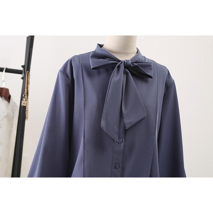 ブラウス レディース 春秋 おしゃれ 大きいサイズ シフォン 長袖シャツ