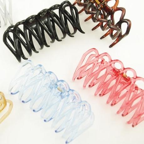 ヘアクリップ 大きめ フランス製 レース バンスクリップ ラージ 髪どめ