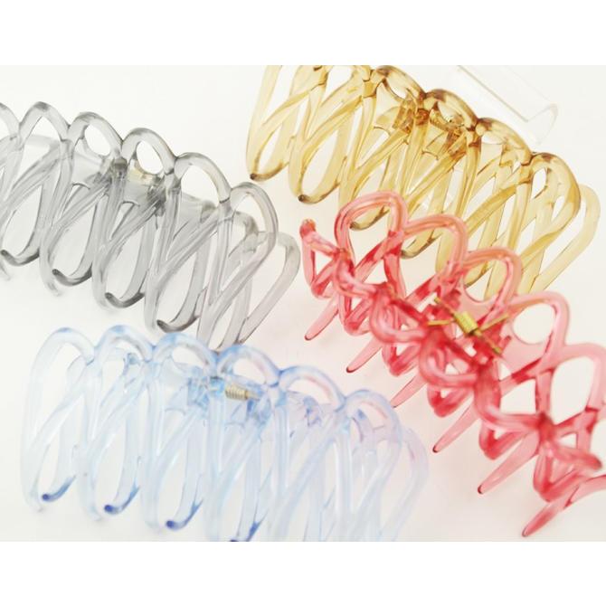 ヘアクリップ 大きめ フランス製 レース バンスクリップ ラージ 髪どめ