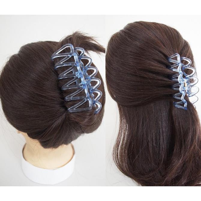 ヘアクリップ 大きめ フランス製 レース バンスクリップ ラージ 髪どめ