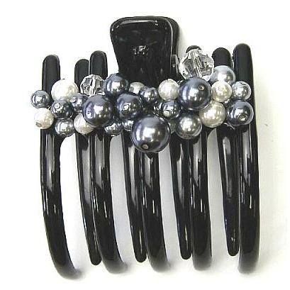 ヘアクリップ パール サイド バンスクリップ くまで ヘアアクセサリー