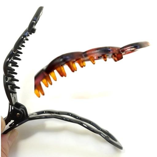 ヘアクリップ 2個セット 9cm チェーン フラッシュ ストッパー付