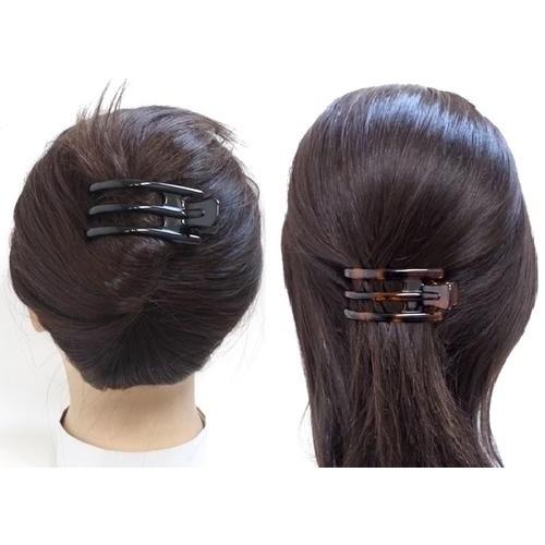 ２個セット ヘアクリップ サイド バンスクリップ ３本足 くまで ディノ ヘアアクセサリー シンプル 素材 材料 黒 べっ甲 a Viviva Beauty And Accessory 通販 Yahoo ショッピング