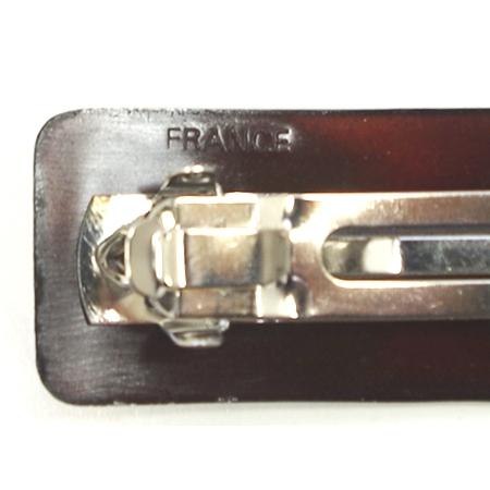 フランス製 バレッタ 約9cm 幅広 長方形 フラット シンプル 髪留め 8cm