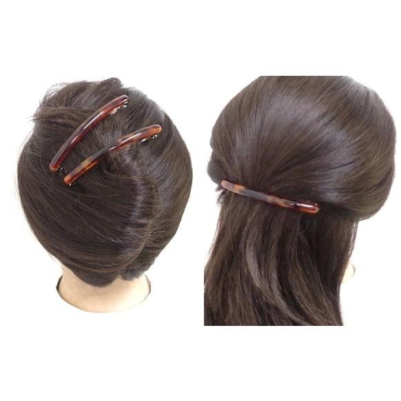 スリム バレッタ 大きめ ロング ２個セット べっ甲色 シンプル 髪留め ヘアアクセサリー Viviva Beauty And Accessory 通販 Yahoo ショッピング