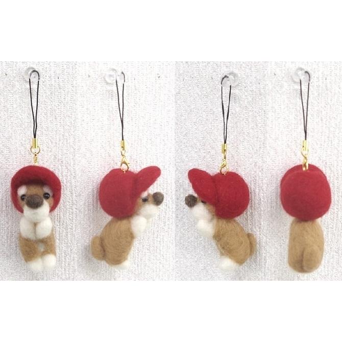 完成品/残り柴犬1点のみ】ハンドメイド 日本製 羊毛フェルト キャップ