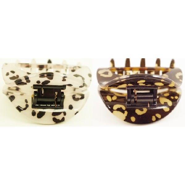 ⓝⓔⓦ【ハートレオパード柄】ベビーヘアクリップ　キッズヘアクリップ　ヘアゴム 楽天市場】【バンスクリップ】〇☆リトルムーンクロスリボン