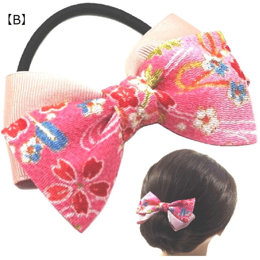 新柄入荷/全13種類】ヘアゴム 和柄 ちりめん グログラン リボン