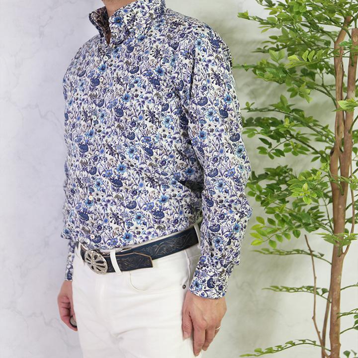 メンズ シャツ 長袖 おしゃれ リバティ リバティプリント ドレスシャツ 柄シャツ レイチェル 花 柄 綿100 大人 40代 50代 60代 プレゼント 父 お父さん 21a016 ビーブル 通販 Yahoo ショッピング