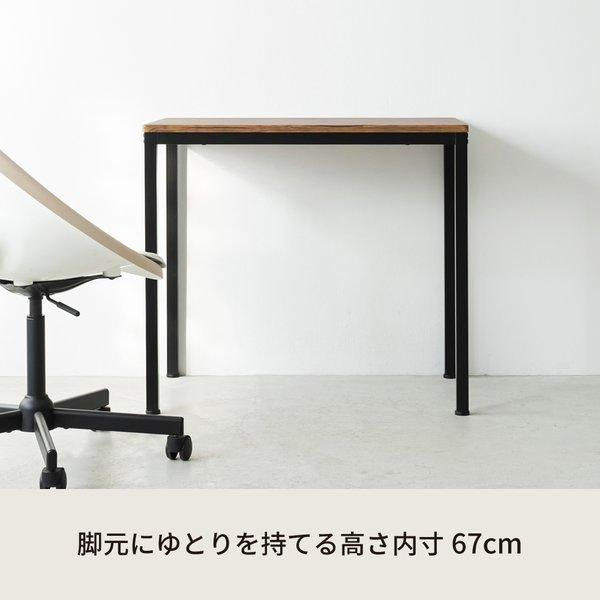 ヴィンテージテーブル(ブラウン/茶) 木製 デスク リビングテーブル 作業台 スチール アイアン オフィス 仕事 モダン レトロ カフェ NK-115