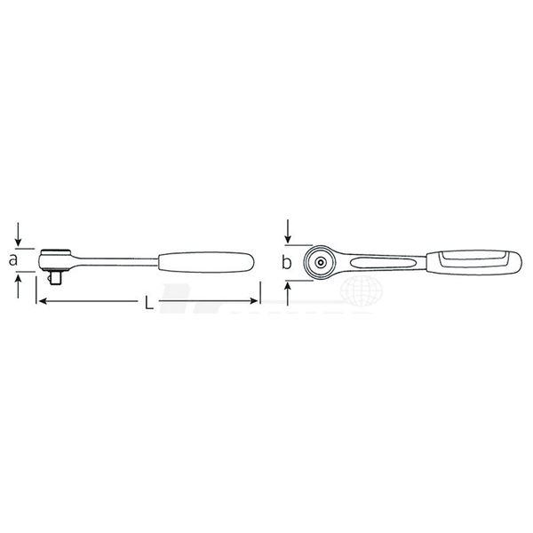 STAHLWILLE スタビレー 415B -2K 1/4ビット用ラチェットハンドル 11131011 ラチェットハンドル 工具 作業工具 ツール まとめ買い ポイント消化 スポーツ用品"_1