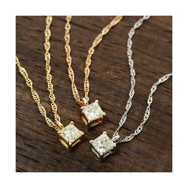0.15ctダイヤモンドプリンセスカットペンダント/ネックレス プラチナ 