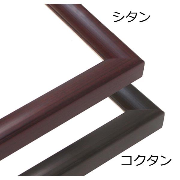 長方形額 〕 木製額 黒茶色長方形額 600×300mm コクタン色 縦横兼用額