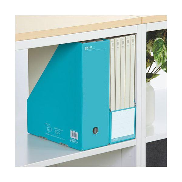 （まとめ）コクヨ ファイルボックス(NEOS)スタンドタイプ A4タテ 背幅102mm ネイビー フ-NEL450DB 1セット(10冊) 〔×3セット〕爆買