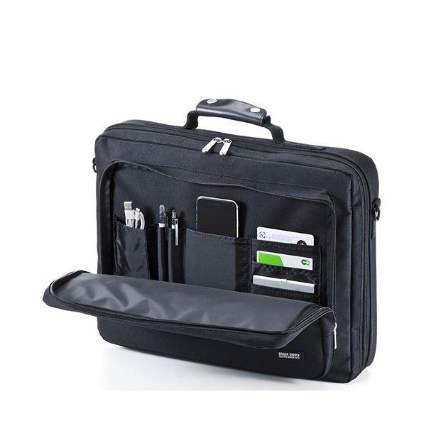(まとめ) サンワサプライ PCキャリングバッグ 15.6型ワイド対応 ブラック BAG-U54BK2 1個 〔×5セット〕 まとめ買い ポイント消化 PC周辺機器_2