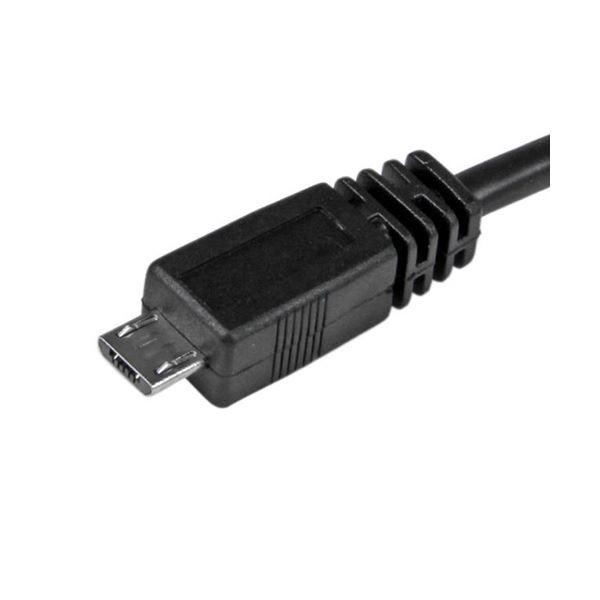 (まとめ) StarTech MicroUSB2.0 変換ケーブルアダプタ 1m USB A(オス)-USB Micro B(オス) ブラック UUS まとめ買い ポイント消化 PC周辺機器_1