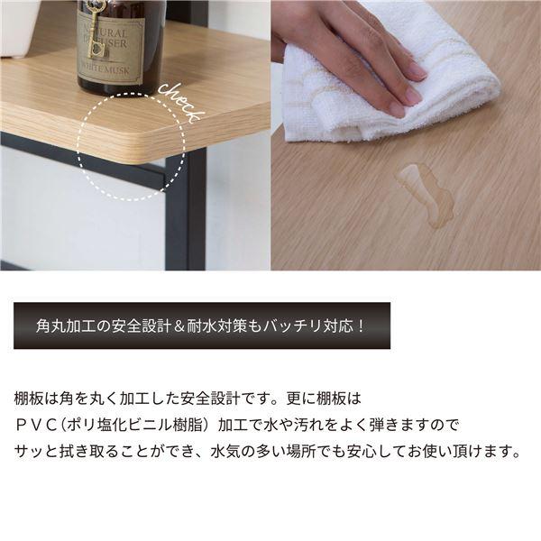 突っ張り式 洗濯機ラック/ランドリー収納 〔棚3枚type ホワイト〕 幅55cm スチールフレーム 〔組立品〕 業務用 まとめ買い ポイント消化 日用品_3