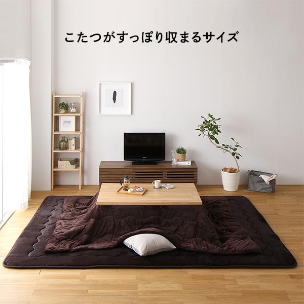 こたつ敷布団 ラグマット 約220×260cm 大判 ブラウン 長方形 洗える 弾力性 クッション性 保温性 ホットカーペット可 リビング 業務用 ま まとめ買い 日用品_11